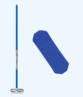 Rookie Bundle - Men's Left Hand - Blue Fiberglass Broom -  Black Voltaje Shoes - Choice of Gripper Colour