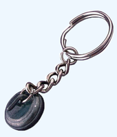Pewter Rock Keychain