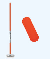 Rookie Bundle - Women's Left Hand - Orange Fiberglass Broom -  Black Voltaje Shoes - Choice of Gripper Colour