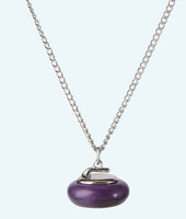 Amethyst Stone Curling Rock Necklace - In 3D