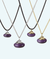 Amethyst Stone Curling Rock Necklace - In 3D