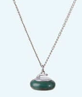 Emerald Stone Curling Rock Necklace - In 3D