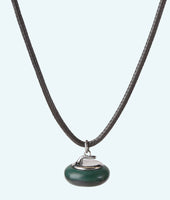 Emerald Stone Curling Rock Necklace - In 3D