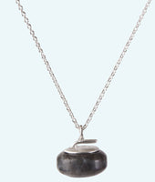 Granite Stone Curling Rock Necklace - In 3D