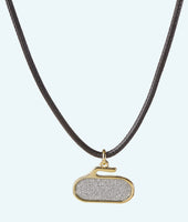 Glitter Stone Curling Rock Necklace - In 2D