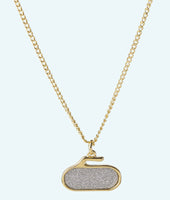 Glitter Stone Curling Rock Necklace - In 2D