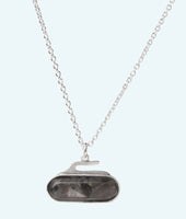 Granite Stone Curling Rock Necklace - In 2D