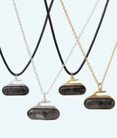 Granite Stone Curling Rock Necklace - In 2D