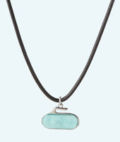 Turquoise Stone Curling Rock Necklace - In 2D