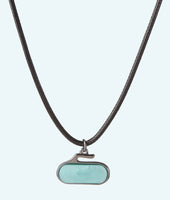Turquoise Stone Curling Rock Necklace - In 2D